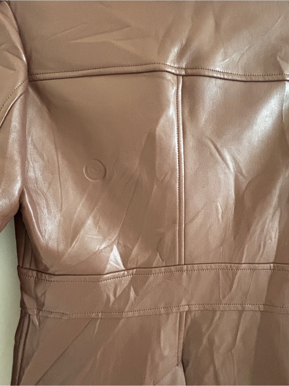A.L.C. Amelia Jacket Caffe Faux Leather Blazer Size 2 - Picture 12 of 12